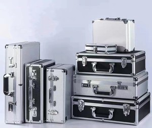 Nhà Máy Cung Cấp Cổ Phiếu Bạc Màu Đen Tự Làm Lưới Bọt Thiết Bị Trường Hợp <span class=keywords><strong>Hardshell</strong></span> Nhôm Vali Carring Trường Hợp Nhôm Trường Hợp - Product Image 2