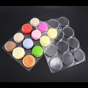 Tùy Chỉnh 12 Khoang Nhựa Dùng Một Lần Rõ Ràng Vỉ <span class=keywords><strong>PVC</strong></span> Pet Macaron Bao Bì Hộp Khay Với Nắp - Product Image 3