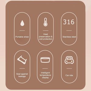 Temperature Display Custom Logo 16oz Eco-Friendly Insulated Stainless Steel Thermos Vacuum Digital LED <b>Smart</b> Coffee Giveaways - Product Image 5