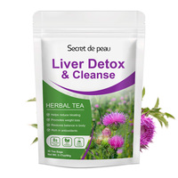 Thé détoxifiant et protecteur du foie biologique, thé aux herbes, 30 sachets de thé