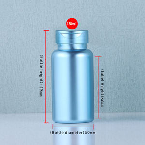 Rỗng cứng vật nuôi mạ Gel thuốc viên vitamin viên nang rắn rỗng Gummy chai với vít mũ chai màu xanh - Product Image 6