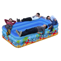 Piscine gonflable de grande piscine extérieure portative se pliante profonde de piscine de PVC avec la pompe électrique