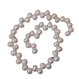 Perle de riz en eau douce naturelle Sanqi 9-10 mm, blanc poudre violet, matériau d'accessoire de bricolage pour collier, bracelet, perle en vrac - Product Image 5