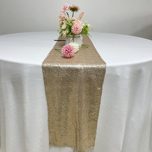 Beautiful <strong>Red</strong> Sequin Table <strong>Runners</strong> Custom Wedding Decorative Table <strong>Runner</strong> - Product Image 4