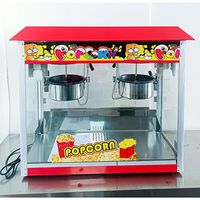 Vitrine chauffe-popcorn avec distributeur de saveurs et d'emballages