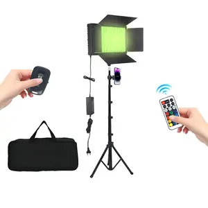 U600 RGB thay đổi độ sáng điện thoại di động chủ với túi lưu trữ Bluetooth Selfie LED Video ánh sáng nhiếp ảnh chuyên nghiệp ánh sáng