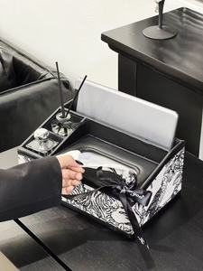 Cao cấp sang trọng da mô hộp hiện đại hình chữ nhật thương mại lưu trữ cho phòng khách điều khiển từ xa máy tính để bàn giấy - Product Image 2