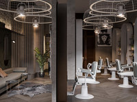 Estante de exhibición montado en la pared de salón, organizador de cosméticos acrílico impermeable, almacenamiento de barbería
