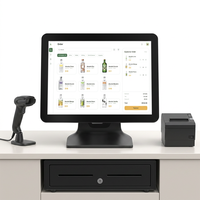 Terminal Punto de Venta con Pantalla Táctil Todo en Uno de 15.6 Pulgadas con Sistema POS para Cafetería y Boutique, Precio de Fábrica