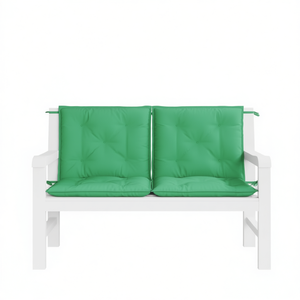 Juego de 2 cojines rectangulares para banco de exterior de tela Oxford verde, duraderos, extraíbles, lavables, para uso en todas las estaciones - Product Image 1