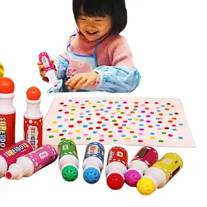 2021热卖教育玩具儿童DTY 12色可洗点标记涂鸦艺术套装绘画玩具