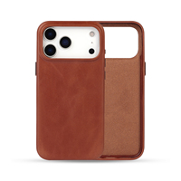 Étui de téléphone portable en cuir véritable magnétique mince et minimaliste de luxe pour iPhone 13 14 15 16 17 Pro Max pour Samsung Galaxy S24