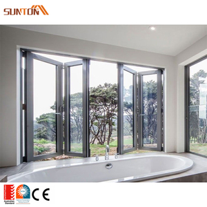 Giá rẻ Giá nhôm khung gấp Windows Set nhà hiện đại căn hộ dân cư ban công nhôm kính trượt Bifold cửa sổ - Product Image 2