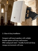 Système de sonorisation professionnel pour mosquée, enceintes murales, micro-casque sans fil UHF, mixeur, amplificateur pour salle de prière islamique