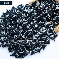 Mosaïque DIY : Tuiles triangulaires vitrifiées faites à la main de 1 cm, pierres de verre colorées, matériaux de patchwork pour enfants, décoration intérieure, rentrée scolaire