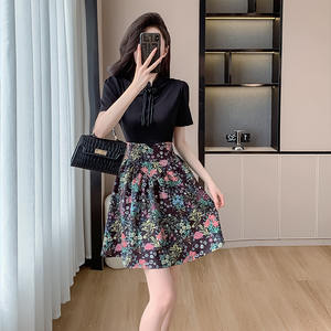 <span class=keywords><strong>2024</strong></span> nouveau chinois Patchwork faux deux pièces taille-cintrage minceur bouffée élégant Socialite Style <span class=keywords><strong>petite</strong></span> robe noire 8688 - Product Image 2