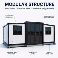 Maison conteneur extensible, maison préfabriquée, cabane portable extensible, maisons modulaires, maisons pliables et amovibles, mini-maison mobile
