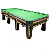 Table de billard de 12 pieds, modèle Zhanhu, poches en cuir, norme de compétition, vente directe d'usine pour club, bar, salle de jeux, maison