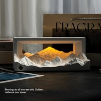 TIGERGOODS Diffuseur de parfum en plâtre avec veilleuse ambiance montagne élégante, boîte cadeau, ornement créatif, cadeau idéal pour l'inauguration d'une maison