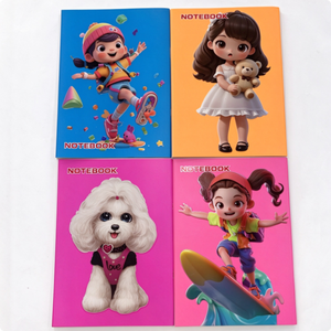 Quaderno per Bambini con Disegni Cartoon, Rilegatura a Sella, 24 Fogli, Diario Stampato, Quaderno per Esercizi di Scrittura, Regalo Scolastico - Product Image 1