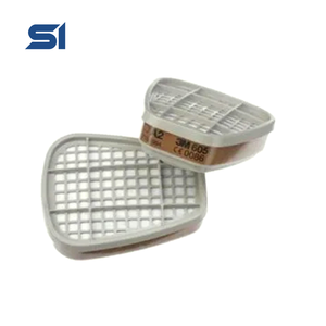 Cartucce in Plastica Monouso e Riutilizzabili, Respiratore a Filtrazione a Motivo Piatto per <span class=keywords><strong>Gas</strong></span> e Vapori Tipo 6055, Ricambi per 3M Band - Product Image 1