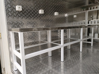8 pieds 10 pieds 20 pieds espace de travail conteneur rayonnage atelier d'expédition conteneur de stockage maison avec éclairage et étagères