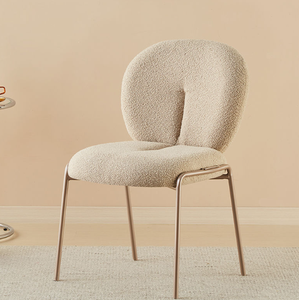 Cómoda Chaise de cocina Salle a Manger patas de <span class=keywords><strong>metal</strong></span> sin brazos tapizadas comedor sillas de sala de estar - Product Image 3