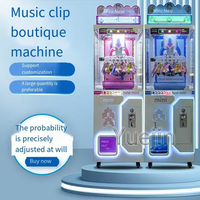 Machine à griffes miniature en gros, jouet à pièces, console de jeu pour enfants avec accepteur de billets, matériau en peluche pour l'amusement