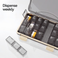 Boîte à pilules hebdomadaire, distributeur de médicaments portable, boîte à pilules en plastique pour 7 jours, organisateur de pilules en gros