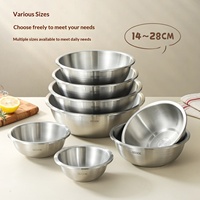 Ensemble de bols mélangeurs en acier inoxydable 316 avec saladier empilable réutilisable pour la pâtisserie, la cuisson, la préparation des repas et le rangement en cuisine