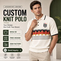 Maßgeschneidertes Herren-Poloshirt im Deutschen Nationalfarben-Design Retro-Fußballstil Jacquard-Kragenpullover OEM ODM für Marken