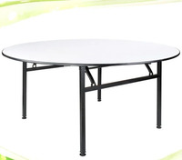 Table de banquet pliante en contreplaqué durable pour hôtels commerciaux moderne pour réceptions de mariage fêtes salles à manger restaurant