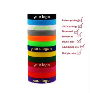 Bracelet en silicone fin personnalisé avec logo promotionnel – Matériel en caoutchouc, bracelet de poignet personnalisé - Product Image 3