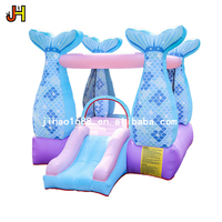 Maison à rebond gonflable de forme sirène, nouvelle collection, château de saut avec toboggan pour enfants