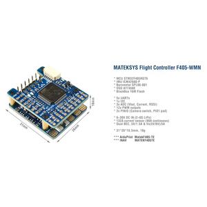 Contrôleur de vol MatekSys F405-WMN STM32F405RGT6 en gros pour ailes fixes RC FPV, 10g, 31x26x16.5mm, fabriqué à Guangdong, Chine - Product Image 3