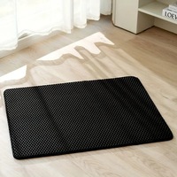 Tapis de litière pour chat en EVA double couche épaissi - Lavable, empêche le suivi et les éclaboussures de la litière, tapis de nettoyage des pattes Modèle 02 Guangdong