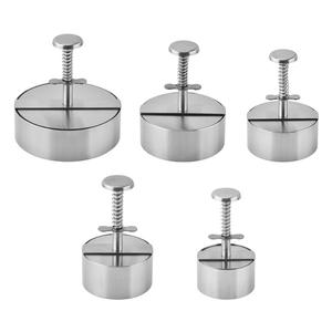 เครื่องทำเบอร์เกอร์สเตนเลส ยี่ห้อหยางเจียง แบบกดมือ สำหรับเนื้อวัว ขนาด 14 ซม. น้ำหนัก 382 กรัม - Product Image 2