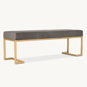 Sassanid OEM Ensemble de chambre à coucher design italien contemporain Banc en cuir glamour Loren - Product Image 2