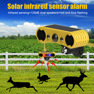Ahuyentador de Animales Ecológico con Energía Solar, Material ABS Sólido, 13 Sonidos Integrados, Sensor de Movimiento, para Jabalíes/Osos/Lobos/Monos - Product Image 1