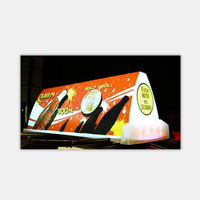 Pas de quantité minimale de commande pas cher prix voiture topper cabine légère panneau publicitaire panneau de taxi cabine coffre de toit de taxi pour cabine de taxi solution média publicitaire