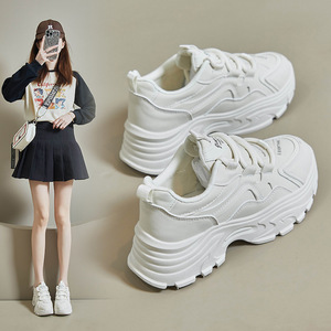 Best vendi <span class=keywords><strong>scarpe</strong></span> sportive Casual con zeppa bianche e lacci antiscivolo da <span class=keywords><strong>donna</strong></span> <span class=keywords><strong>scarpe</strong></span> da <span class=keywords><strong>donna</strong></span> traspiranti e spesse suola - Product Image 1