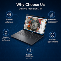 Para Pro Precision 7, Estación de Trabajo Móvil Profesional de 14 Pulgadas, Portátil con Intel Core de Alto Rendimiento, Windows 11 Home, SSD