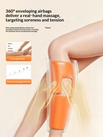 Masseur de jambes entièrement automatique, masseur de mollets par pétrissage avec compresse chaude et massage par compression, recharge USB