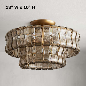 Lampadario di Lusso Moderno a Sospensione in Vetro Rotondo per Arredamento Casa Sala da Pranzo Soggiorno - Product Image 5