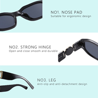 Lunettes de soleil vintage tendance 2026 pour femme, monture carrée en PC, verres PC dégradés, protection UV400, lunettes tendance, vente en gros, logo personnalisé