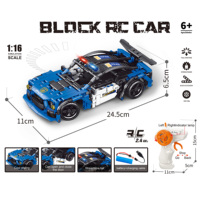 275 pièces de briques de construction éducatives en plastique ABS de couleur verte, série rapide, échelle 1:20, pour voiture RC