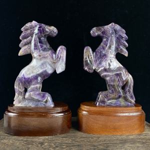 Cheval en cristal en gros, artisanat sculpté à la main, jaspe rouge, améthyste <span class=keywords><strong>de</strong></span> <span class=keywords><strong>rêve</strong></span>, pierre <span class=keywords><strong>de</strong></span> guérison, porte-bonheur, l'année du cheval - Product Image 1
