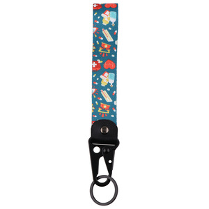 Porte-clés pendentif en alliage de zinc motif Docteur de dessin animé avec cordon métallique pour cadeaux d'affaires et clés de voiture TK49 - Product Image 6
