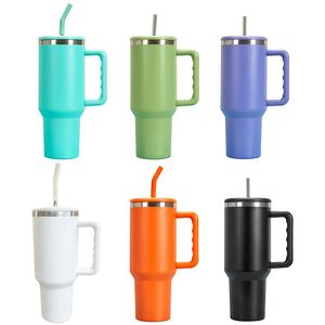 <b>Hot</b> Sales Customized Logo 40oz Double Wall Stainless Steel Tumbler Wholesale Promotion Handle Vacuum Water Bottle - Product Image 1