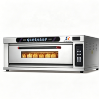 Four de cuisson professionnel en acier inoxydable, 1 pont, 4 plateaux, 9 tubes infrarouges, avec panneau de commande, idéal pour boulangerie et cuisine